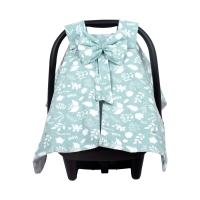 Sevi Bebe Fiyonklu Anakucağı Örtüsü Yaprak Desen