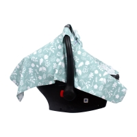 Sevi Bebe Fiyonklu Anakucağı Örtüsü Yaprak Desen