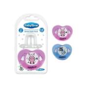 BabyTime BT140-1 Silikon Damaklı Akide Gövdeli Emzik No:1 - Mavi
