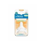 Dr.Browns 201 Y Kesim Geniş Ağız Silikon Options+ Biberon Emziği 9+ ay