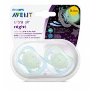 Philips Avent Ultra Air Night 2li Silikon Emzik 0-6 Ay SCF376/11- Erkek