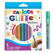 Carioca 42190 Glitter Marker 6lı Simli Kalem 