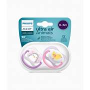 Philips Avent Ultra Air Animals 2li Emzik 0-6 Ay - Kız-SCF080/06