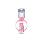 BabyTime BT080 Kulplu Kiraz Uçlu Cam Biberon 125 ml 0-6 Ay- Kız