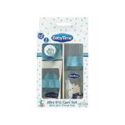 BabyTime BT516 Mini 3lü Cam Biberon Set 0-6 Ay - Mavi