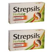 Strepsils Herbal Zencefil Şekersiz Pastil - 2li