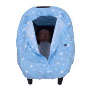 Sevi Bebe Ana Kucağı Örtüsü - Mavi Yıldızlı