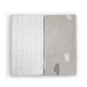 Funna baby 0080 - 2li Lastikli Çarşaf Seti – Clouds – 60x120 cm  