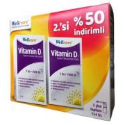 Wellcare Vitamin D3 1000 IU 2li Paket