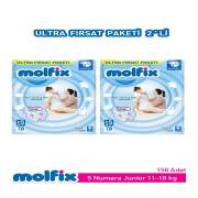 Molfix Bebek Bezi 3D 5 Beden Junior 78li 11-18 Kg Ultra Fırsat Paketi -2li Paket