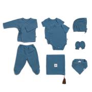 Funnababy 0268 Muslin Yenidoğan Seti - 8 parça - Province - Petrol - 0 /3 Ay