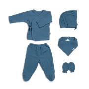 Funnababy 0269 Muslin Yenidoğan Seti - 5 parça - Province - Petrol - 0/3 Ay