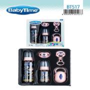 BabyTime BT517 5li Cam Biberon Seti Pembe