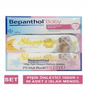 Bepanthol Baby Pişik Önleyici Merhem 100 gr + Sleepy Sensitive Islak Havlu 90 Yaprak 2 Adet