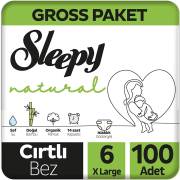  Sleepy Natural Gross Paket Bebek Bezi 6 Numara Xlarge 100 Adet