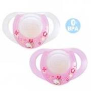 Chicco Physio 0+ Silikon 2li Emzik Pembe - Beyaz