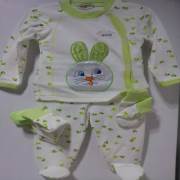 Çınarlüks Bebek Dörtlü Set Tavşanlı Yeşil