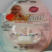 BabySoft Damaklı Desenli Silikon Emzik 0-6 Ay  No:1