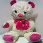 Selay Pembe Kalpli Beyaz Ayıcık 50cm.