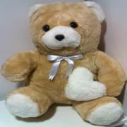 Can-Em Kahverengi Beyaz Kalpli Ayıcık 50cm.