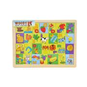 Sunman Alfabe Resimli Ahşap Puzzle S00004438