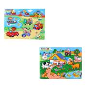 Sunman Raptiyeli Bul ve Tak Çiftik ve Gezinti Ahşap Puzzle S00005119 