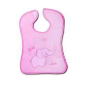 Baby Jem Köşeli Nakışlı Önlük - Pembe