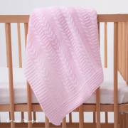 Mycey Örme Battaniye - Pembe