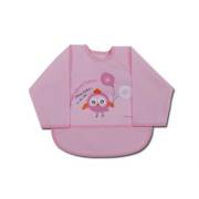 Baby Jem Poli Muşamba Kollu Önlük - Pembe