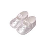 Baby Jem Saten Taşlı Kız Patik - Beyaz