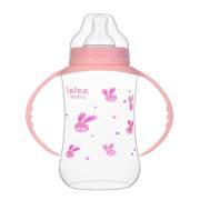 Wee Baby 745 Kulplu PP Biberon 270ml - Pembe
