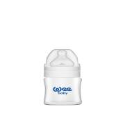 Wee Baby 787 Geniş Ağızlı Isıya Dayanıklı Cam Biberon 120 ml - Beyaz