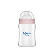 Wee Baby Geniş Ağızlı Isıya Dayanıklı Cam Biberon 250ml Pembe