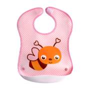 Sevi Bebe Plastik Cepli Önlük Pembe