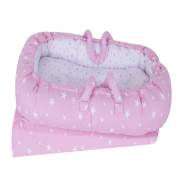 Sevi Bebe Anne Yanı Bebek Reflü Yatağı - Pembe Yıldız