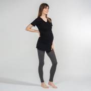 Funna Mamma 7606 V-Yaka Hamile T-Shirt - Antonia - Siyah / S Beden