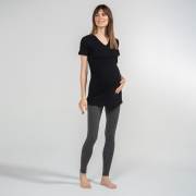 Funna Mamma 7607 V-Yaka Hamile T-Shirt - Antonia - Siyah / M Beden