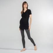 Funna Mamma 7608 V-Yaka Hamile T-Shirt - Antonia - Siyah / L Beden