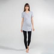 Funna Mamma 7613 V-Yaka Hamile T-Shirt - Antonia - Gri / XL Beden