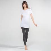 Funna Mamma 7614 Bisiklet Yaka Hamile T-Shirt - Carina - Beyaz / S