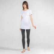 Funna Mamma 7614 Bisiklet Yaka Hamile T-Shirt - Carina - Beyaz / S