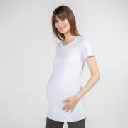 Funna Mamma 7615 Bisiklet Yaka Hamile T-Shirt - Carina - Beyaz / M