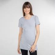 Funna Mamma 7623 Bisiklet Yaka Hamile T-Shirt - Carina - Gri / M Beden