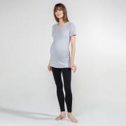 Funna Mamma 7623 Bisiklet Yaka Hamile T-Shirt - Carina - Gri / M Beden