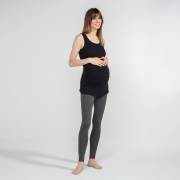 Funna Mamma 7632 Atlet Yaka Hamile T-Shirt - Alda- Siyah / L Beden