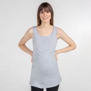 Funna Mamma 7637 Atlet Yaka Hamile T-Shirt - Alda - Gri / XL Beden