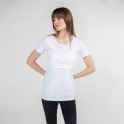 Funna Mamma 7652 Bisiklet Yaka Emzirme T-Shirt - Letizia - Beyaz / L