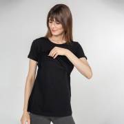 Funna Mamma 7655 Bisiklet Yaka Emzirme T-Shirt - Letizia - Siyah / M