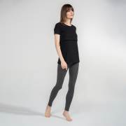Funna Mamma 7655 Bisiklet Yaka Emzirme T-Shirt - Letizia - Siyah / M