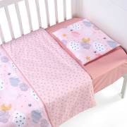 Funna Baby 9612 Nevresim Takımı - Mois / Pembe - 4 Parça